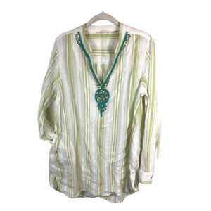 Soft Surroundings Embellished Tunic Blouse